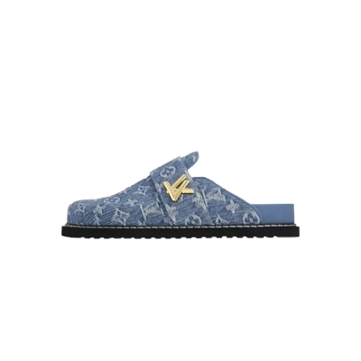 PK God Batch Louis Vuitton LV Cosy Comfort Mule Blue 1AGVOQ 01