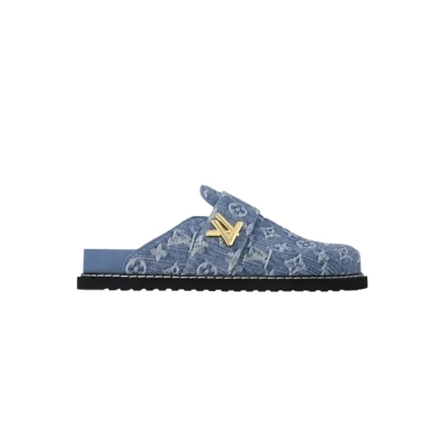 PK God Batch Louis Vuitton LV Cosy Comfort Mule Blue 1AGVOQ 02