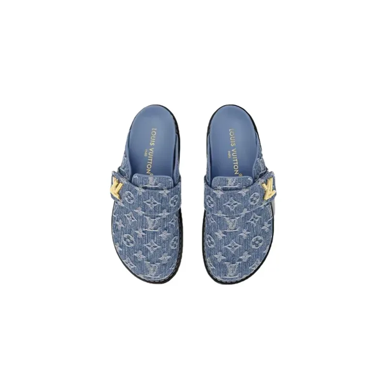PK God Batch Louis Vuitton LV Cosy Comfort Mule Blue 1AGVOQ