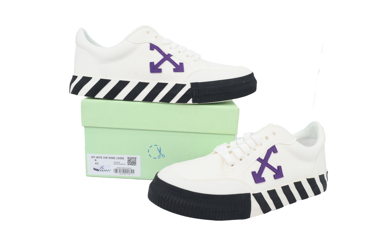 PK God Batch Off-White Vulc Low White Purple OMIA085R21FAB0010137