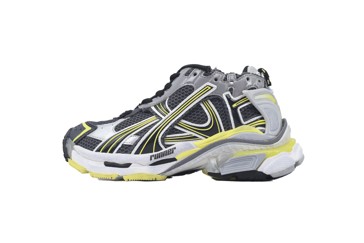 PK God Batch Balenciaga Runner Sneaker Grey Black Yellow 772767 W3RMU 1279