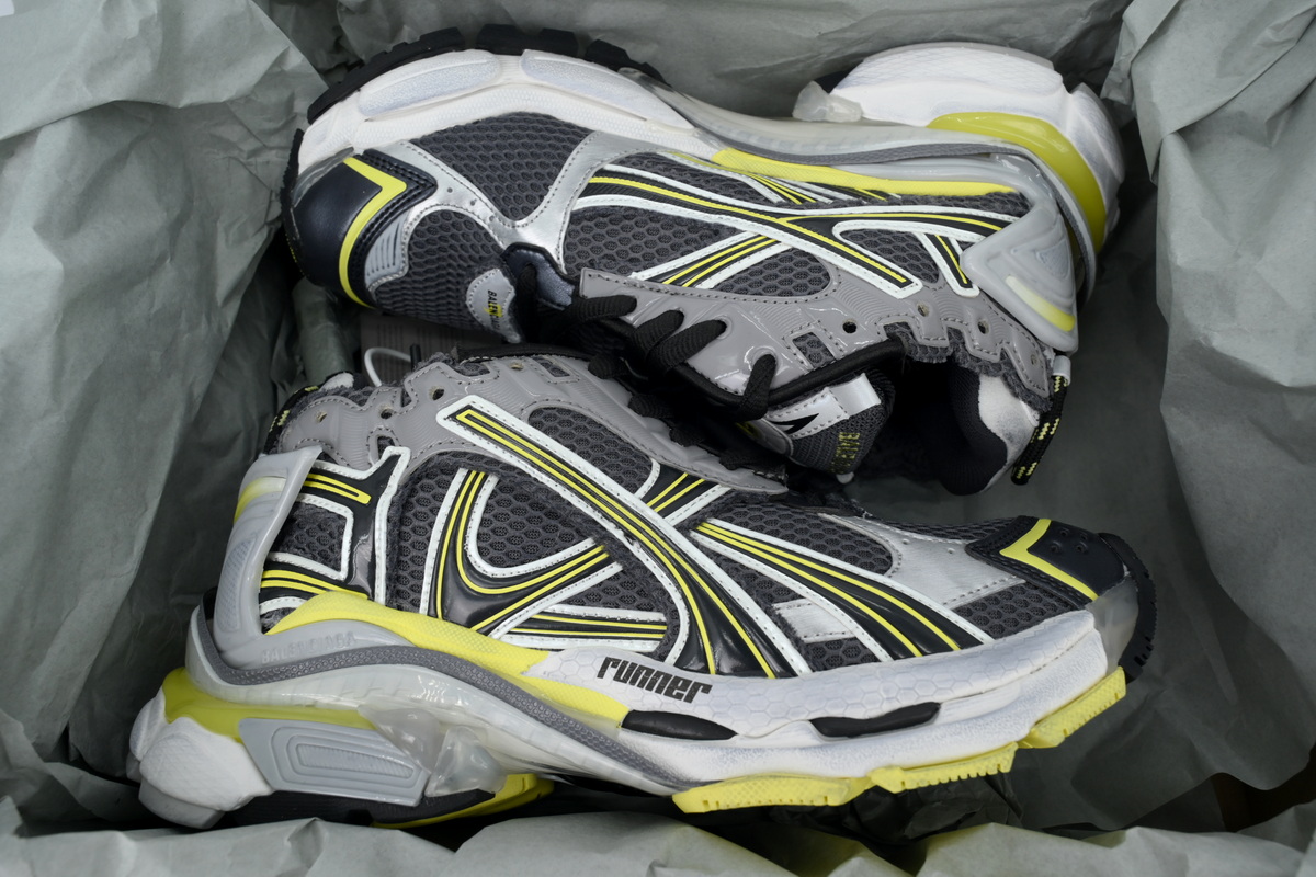PK God Batch Balenciaga Runner Sneaker Grey Black Yellow 772767 W3RMU 1279