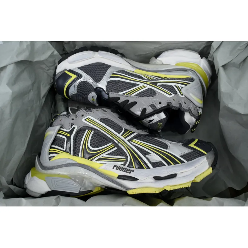 PK God Batch Balenciaga Runner Sneaker Grey Black Yellow 772767 W3RMU 1279