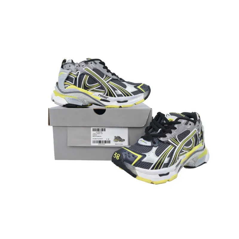 PK God Batch Balenciaga Runner Sneaker Grey Black Yellow 772767 W3RMU 1279