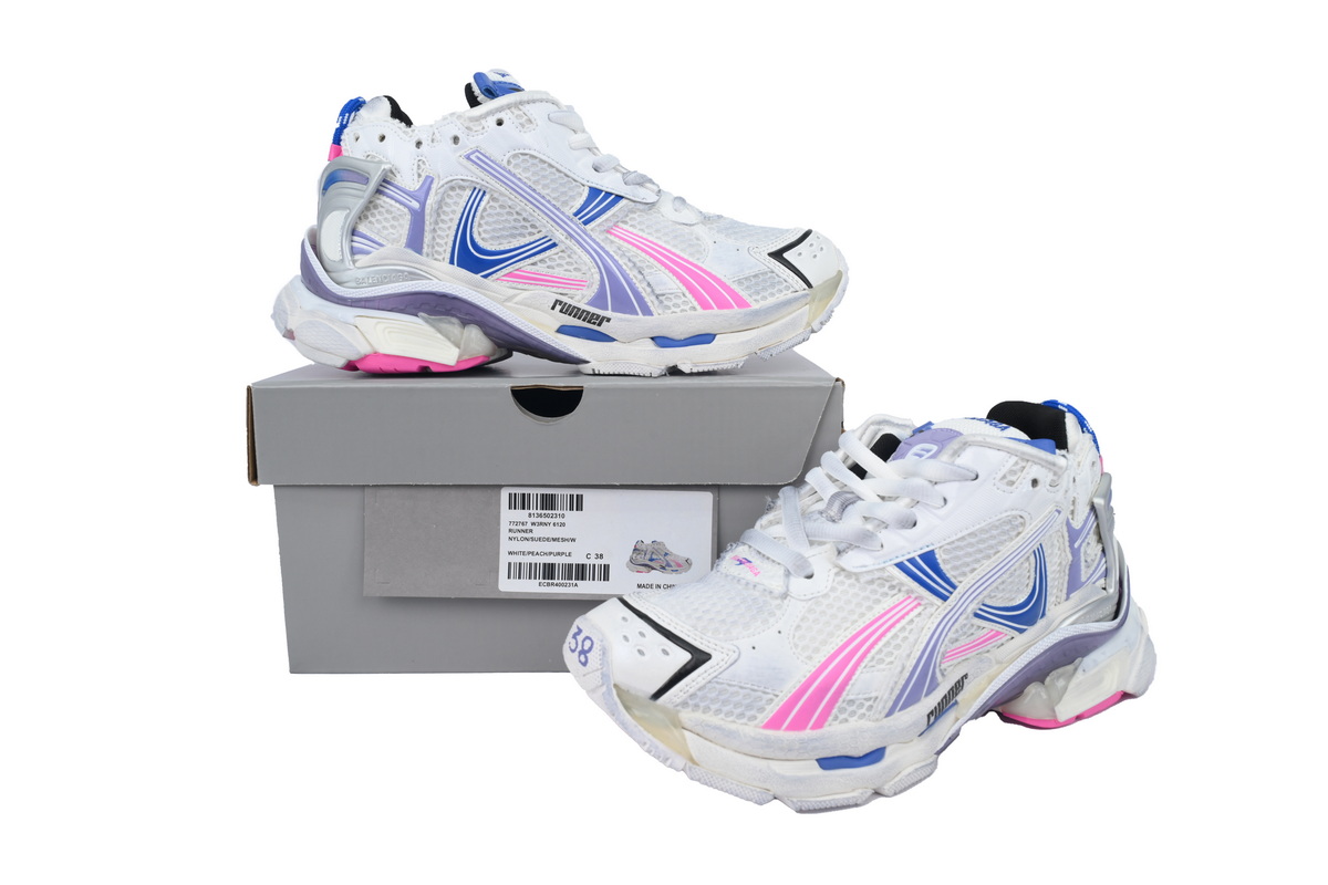 PK God Batch Balenciaga Runner Sneaker Purple Blue Powder 772767 W3RNY 6120