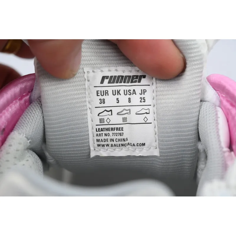PK God Batch Balenciaga Runner Sneaker White Blue Pink 772767 WRUNG 3120