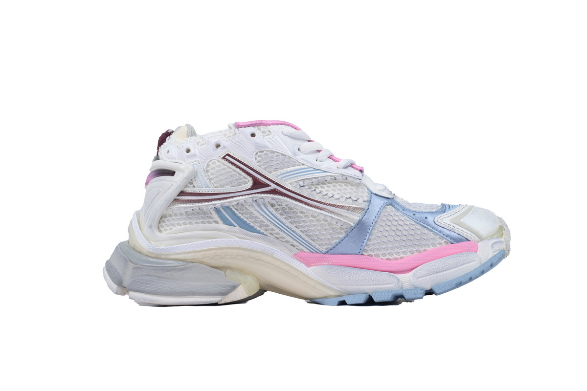 PK God Batch Balenciaga Runner Sneaker White Blue Pink 772767 WRUNG 3120