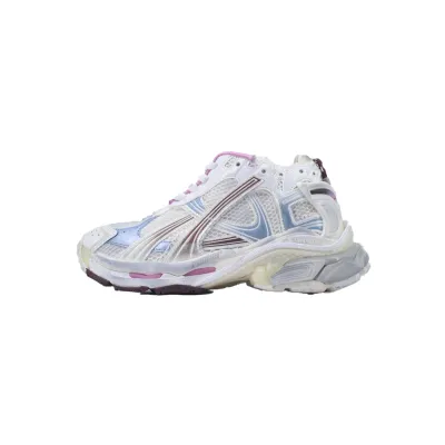 PK God Batch Balenciaga Runner Sneaker White Blue Pink 772767 WRUNG 3120 01