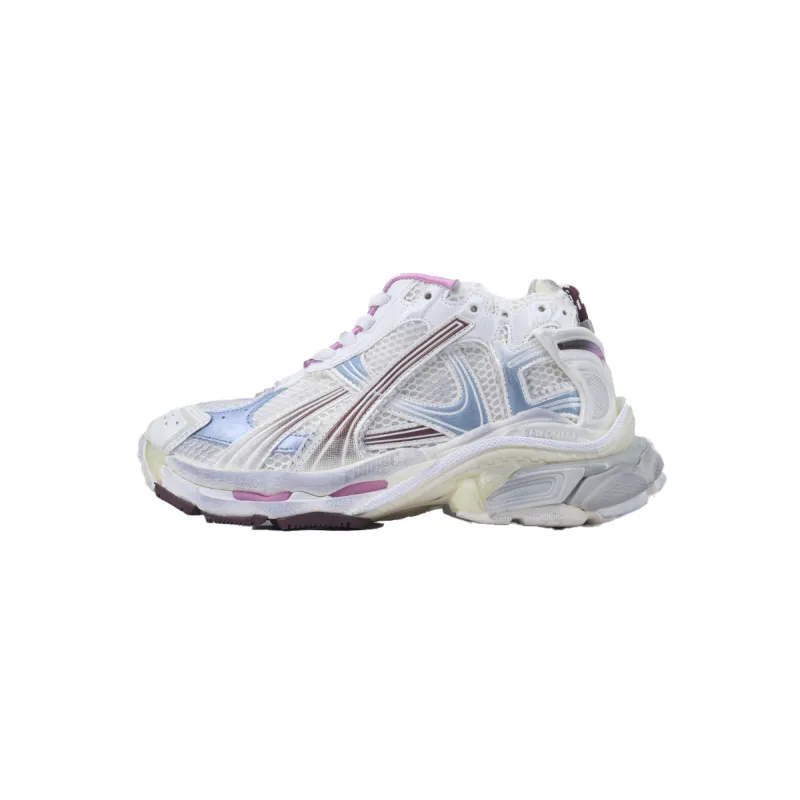 PK God Batch Balenciaga Runner Sneaker White Blue Pink 772767 WRUNG 3120
