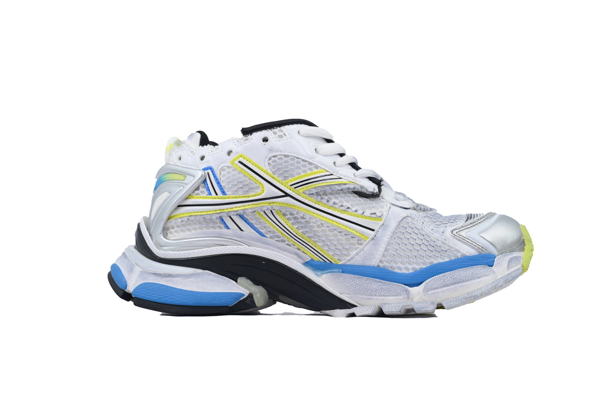 PK God Batch Balenciaga Runner Sneaker White Blue Yellow 772767 W3RNY 0213