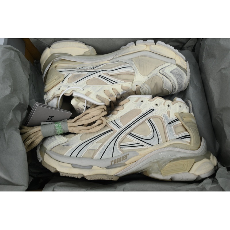 PK God Batch Balenciaga Runner Sneaker White Brown 772767 W3RNY 1205