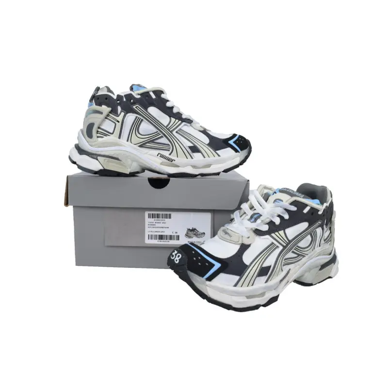 PK God Batch Balenciaga Runner Sneaker Lan Bai Hei 772767 W3RNY 0623