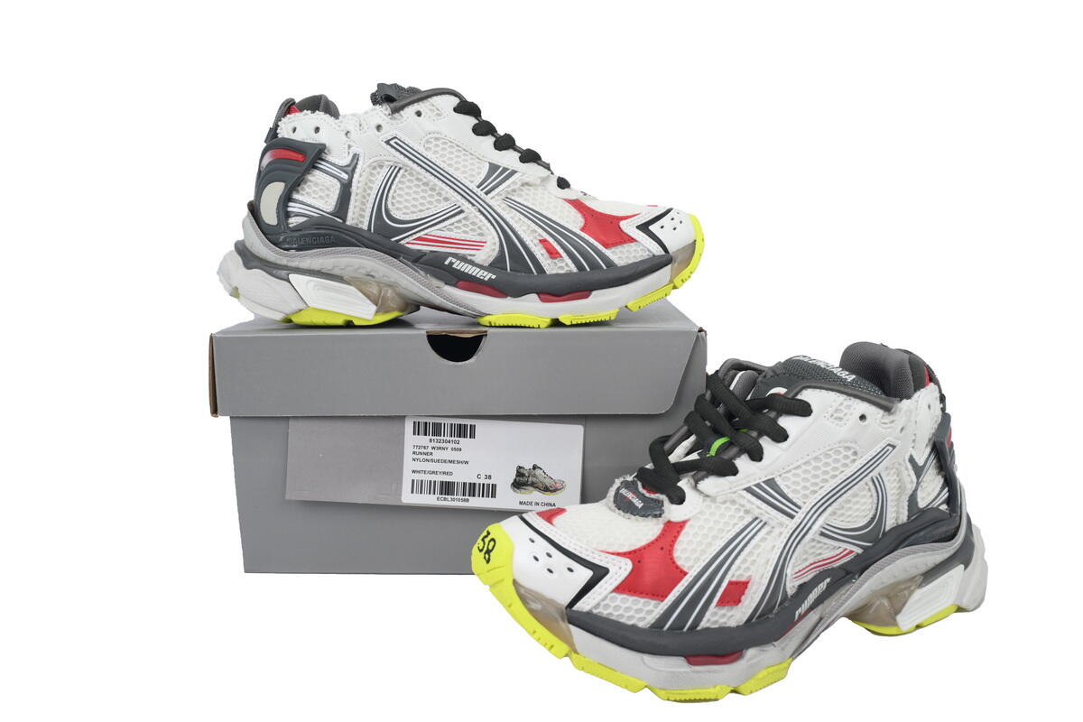 PK God Batch Balenciaga Runner Sneaker White Gray Black 772767 W3RNY 0509