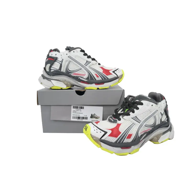 PK God Batch Balenciaga Runner Sneaker White Gray Black 772767 W3RNY 0509
