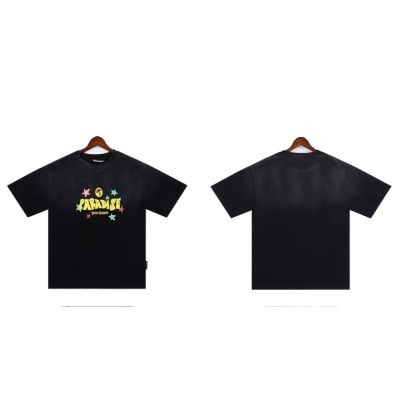 Palm Angels 'Paradise' Cotton T-shirt & Shorts Set Black 02
