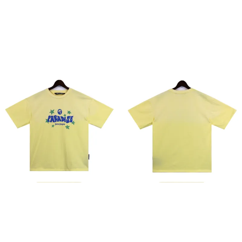 Palm Angels 'Paradise' Cotton T-shirt & Shorts Set Yellow