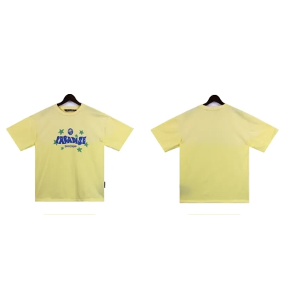 Palm Angels 'Paradise' Cotton T-shirt & Shorts Set Yellow 02
