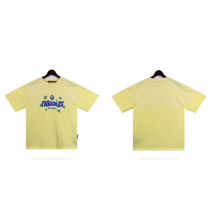 Palm Angels 'Paradise' Cotton T-shirt & Shorts Set Yellow