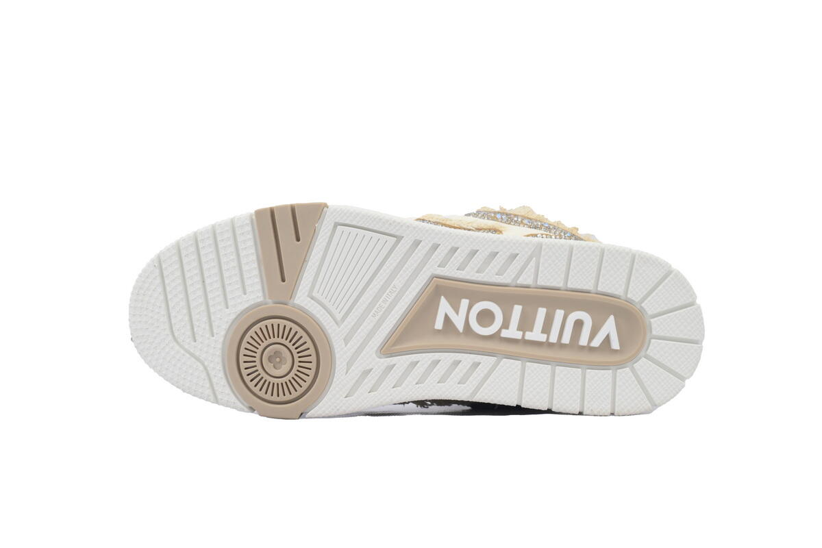 PK God Batch Louis Vuitton Skate Horse Hair Apricot Diamond
