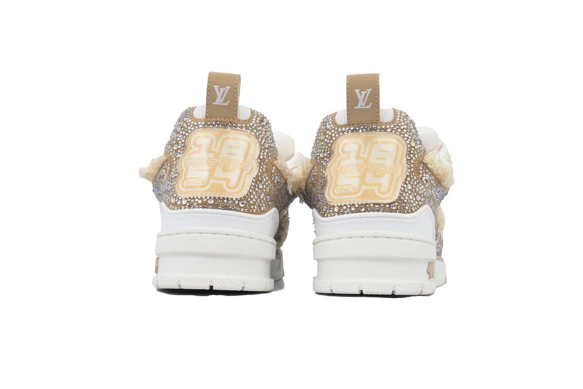 PK God Batch Louis Vuitton Skate Horse Hair Apricot Diamond