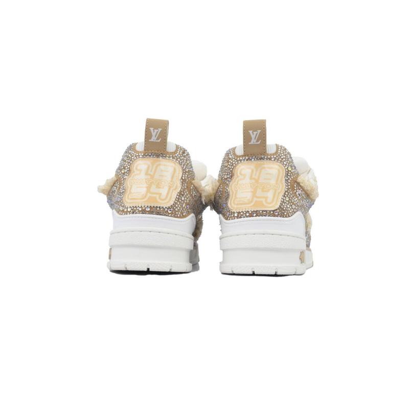 PK God Batch Louis Vuitton Skate Horse Hair Apricot Diamond