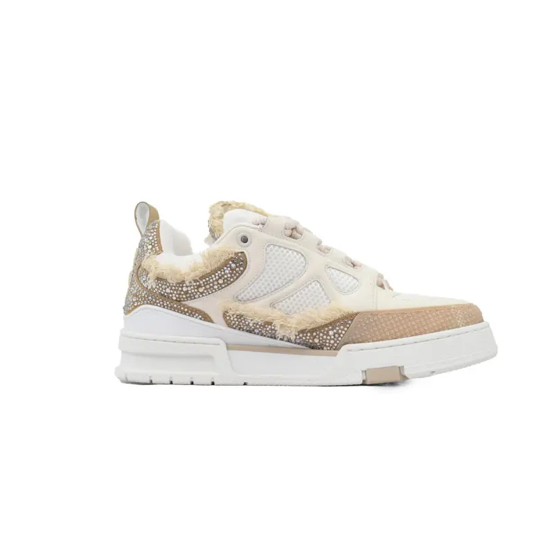 PK God Batch Louis Vuitton Skate Horse Hair Apricot Diamond