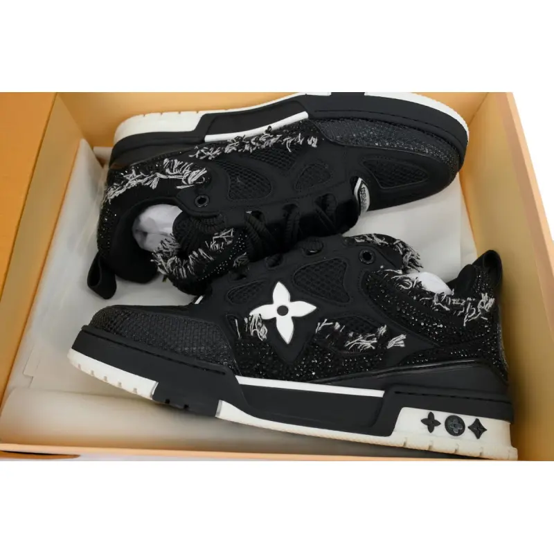 PK God Batch Louis Vuitton Skate Horse Hair Black Diamond