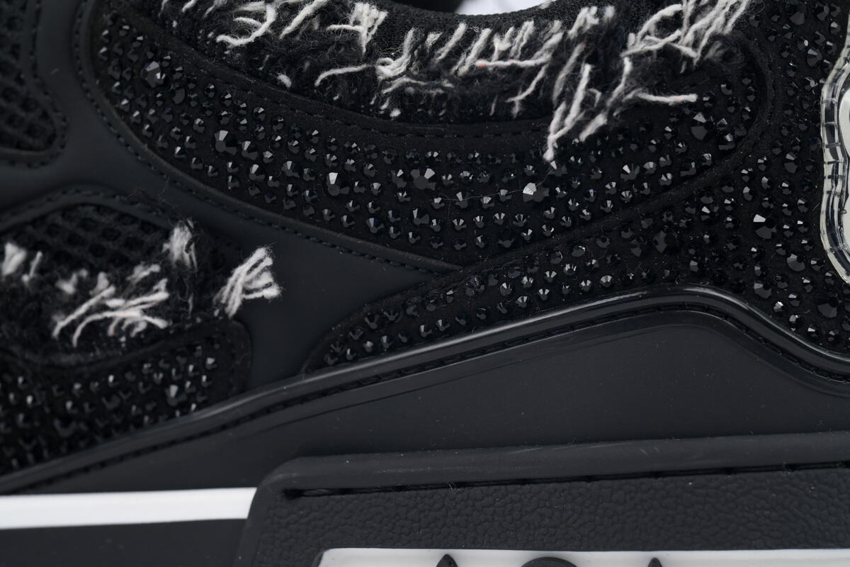 PK God Batch Louis Vuitton Skate Horse Hair Black Diamond