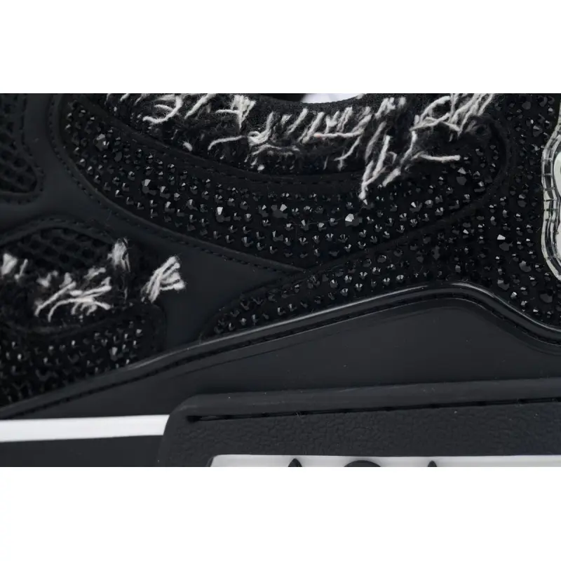 PK God Batch Louis Vuitton Skate Horse Hair Black Diamond