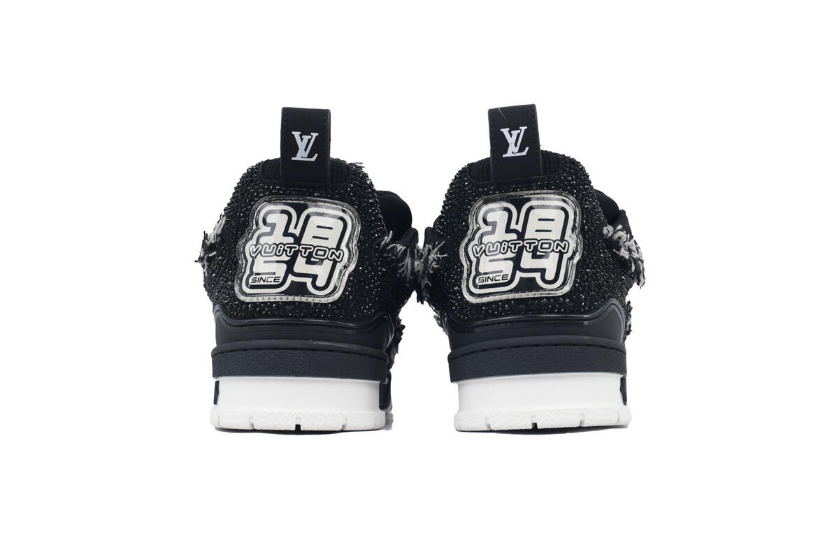 PK God Batch Louis Vuitton Skate Horse Hair Black Diamond