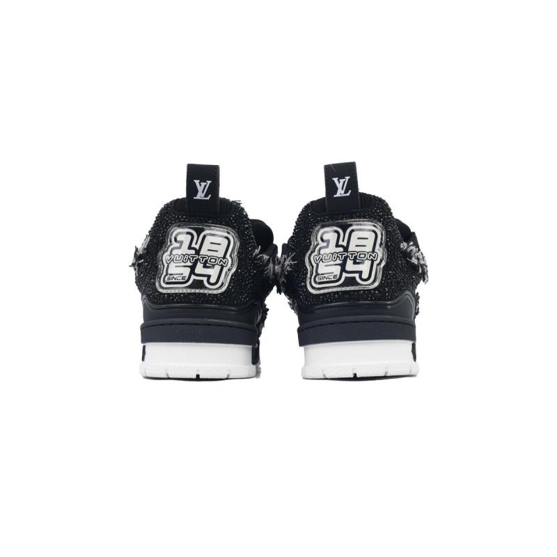 PK God Batch Louis Vuitton Skate Horse Hair Black Diamond