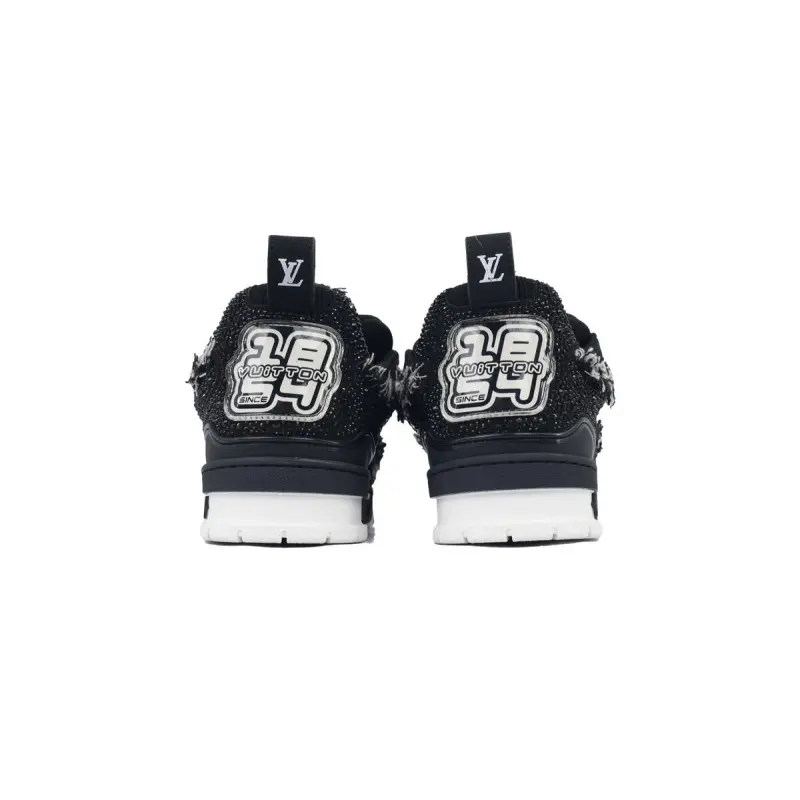 PK God Batch Louis Vuitton Skate Horse Hair Black Diamond