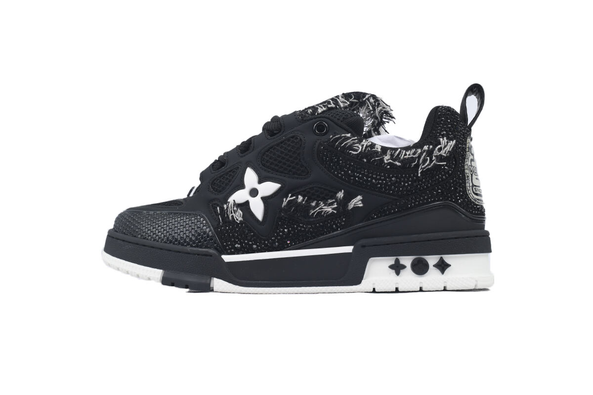 PK God Batch Louis Vuitton Skate Horse Hair Black Diamond