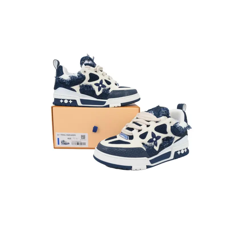 PK God Batch Louis Vuitton Skate Horse Hair Blue Diamond