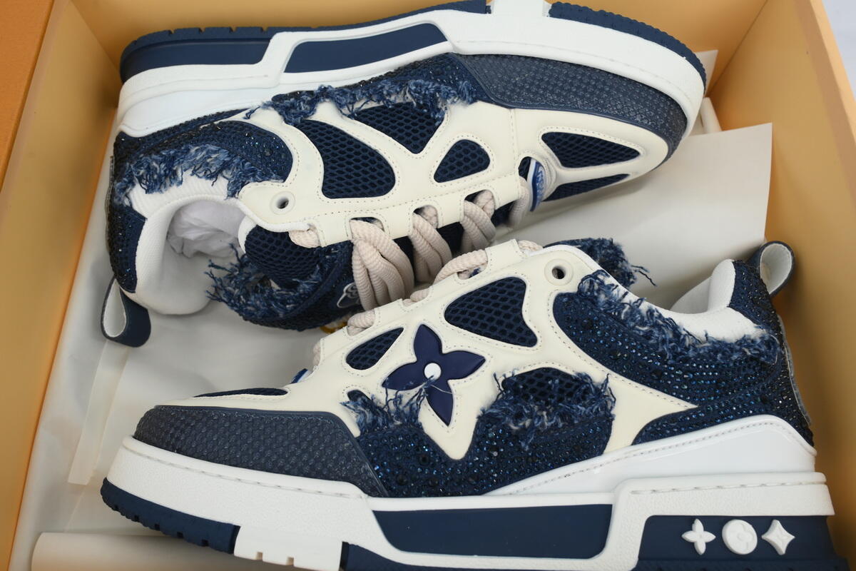 PK God Batch Louis Vuitton Skate Horse Hair Blue Diamond