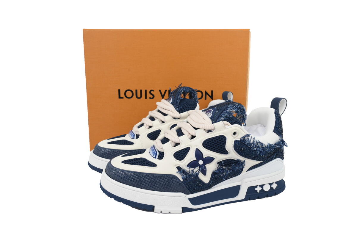 PK God Batch Louis Vuitton Skate Horse Hair Blue Diamond