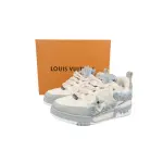 PK God Batch Louis Vuitton Skate Horse Hair Gray White Diamond