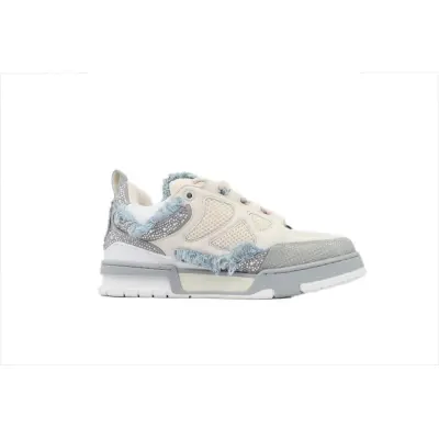 PK God Batch Louis Vuitton Skate Horse Hair Gray White Diamond 02