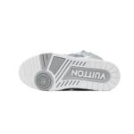 PK God Batch Louis Vuitton Skate Horse Hair Gray White Diamond
