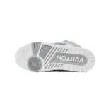PK God Batch Louis Vuitton Skate Horse Hair Gray White Diamond
