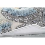 PK God Batch Louis Vuitton Skate Horse Hair Gray White Diamond