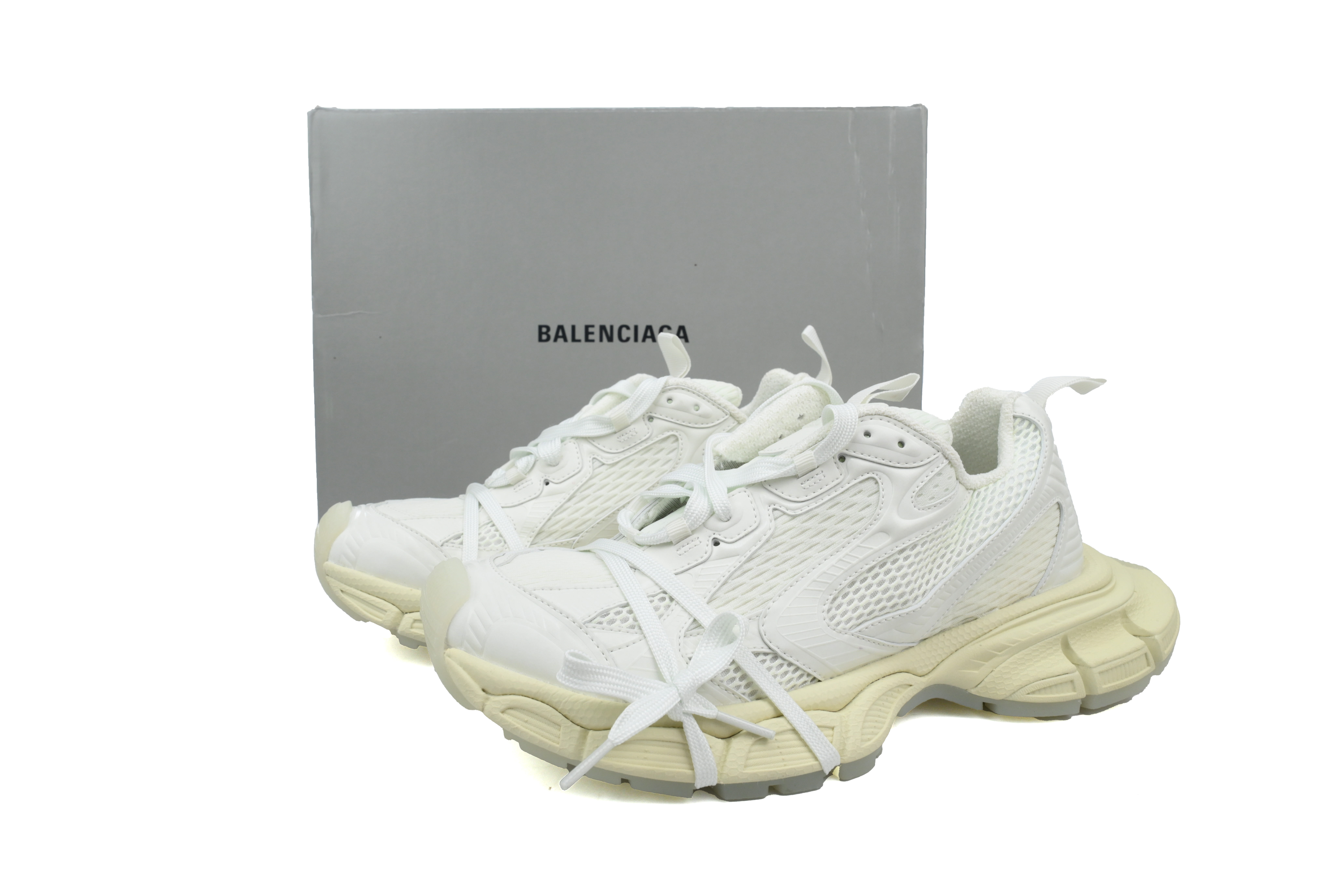 PK God Batch Balenciaga 3XL Chunky Sneakers Men Low-Top White 734734 W3XLG 9001