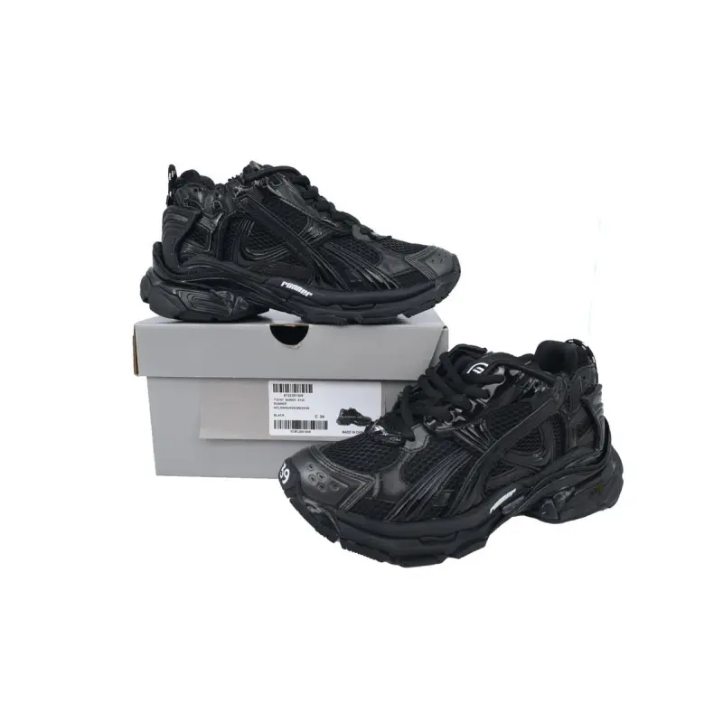 PK God Batch Balenciaga Runner Sneaker All Black 772767 W3RNY 0135