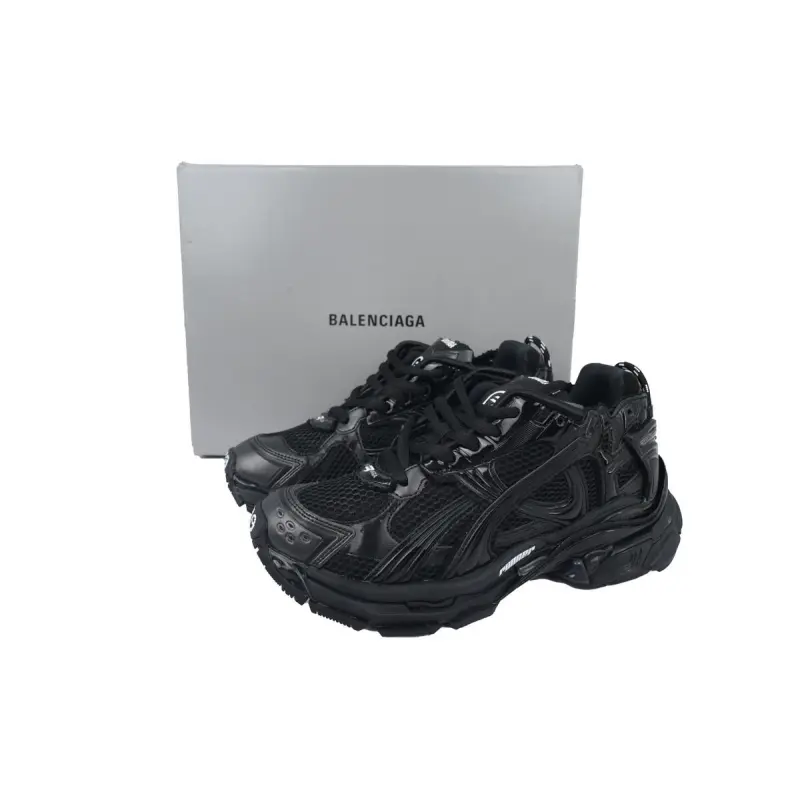 PK God Batch Balenciaga Runner Sneaker All Black 772767 W3RNY 0135
