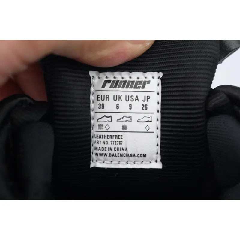 PK God Batch Balenciaga Runner Sneaker All Black 772767 W3RNY 0135