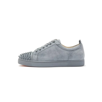 Christian Louboutin Louis Junior Spike Low Trainers Grey 01