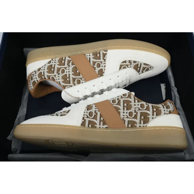 PK God Batch Dior B01 Matchpoint Sneaker 'White And Brown Print'