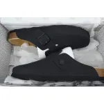Birkenstock Boston Soft Footbed Black Oil Surface
