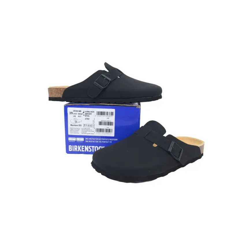 Birkenstock Boston Soft Footbed Black Oil Surface
