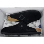 Birkenstock Boston Soft Footbed Black Velvet And Black Buckle